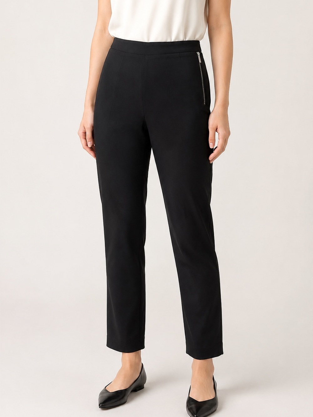 Amanda & Chelsea Black Straight-Leg Pants